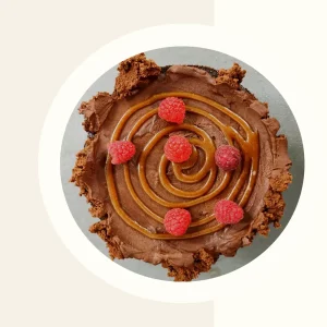 Banaan-Amandeltaart met chocoladeganache